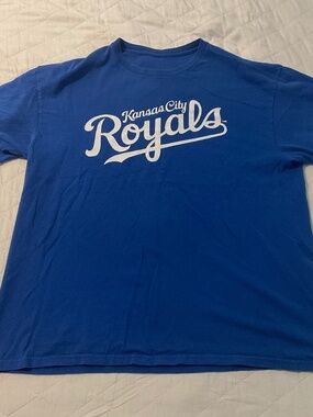 Kansas City Royals Blue Logo T-shirt Academy Sports Giveaway Size L Cotton